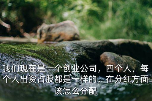 我們現(xiàn)在是一個(gè)創(chuàng)業(yè)公司，四個(gè)人，每個(gè)人出資占股都是一樣的，在分紅方面該怎么分配
