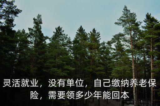 靈活就業(yè)，沒有單位，自己繳納養(yǎng)老保險(xiǎn)，需要領(lǐng)多少年能回本