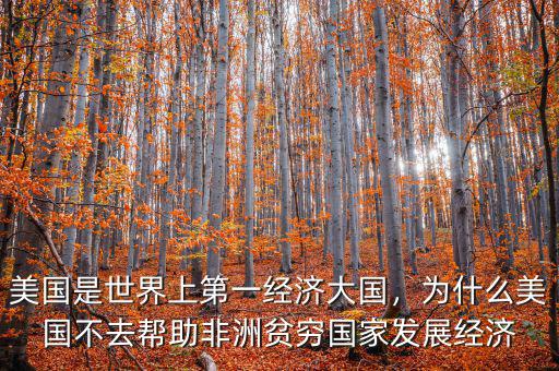 美國是世界上第一經(jīng)濟大國，為什么美國不去幫助非洲貧窮國家發(fā)展經(jīng)濟