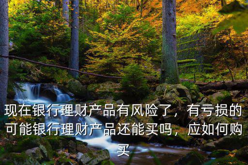 現(xiàn)在銀行理財產(chǎn)品有風(fēng)險了，有虧損的可能銀行理財產(chǎn)品還能買嗎，應(yīng)如何購買