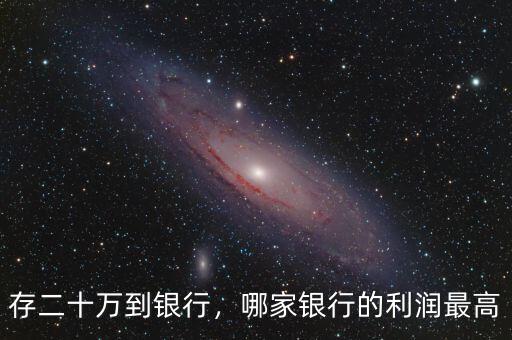 存二十萬到銀行，哪家銀行的利潤最高