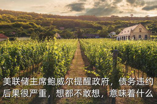 美聯(lián)儲主席鮑威爾提醒政府，債務(wù)違約后果很嚴(yán)重，想都不敢想，意味著什么