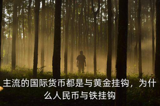 主流的國際貨幣都是與黃金掛鉤，為什么人民幣與鐵掛鉤