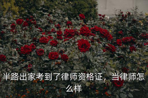 半路出家考到了律師資格證，當(dāng)律師怎么樣