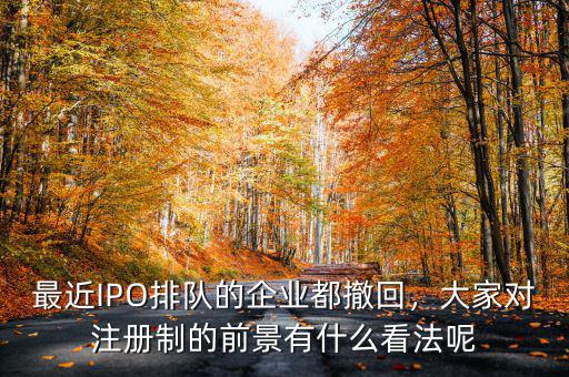 最近IPO排隊的企業(yè)都撤回，大家對注冊制的前景有什么看法呢