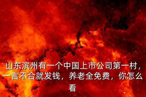 山東濱州有一個中國上市公司第一村，一言不合就發(fā)錢，養(yǎng)老全免費，你怎么看