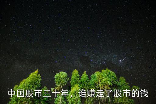 中國股市三十年，誰賺走了股市的錢