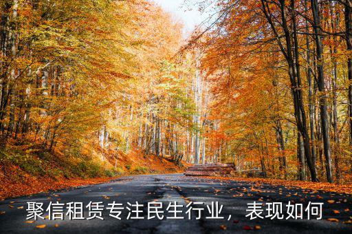 聚信租賃專注民生行業(yè)，表現(xiàn)如何