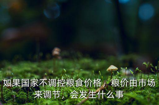 如果國家不調(diào)控糧食價格，糧價由市場來調(diào)節(jié)，會發(fā)生什么事