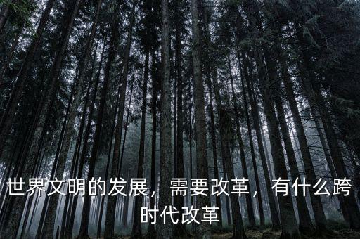 世界文明的發(fā)展，需要改革，有什么跨時(shí)代改革