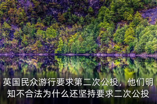 英國民眾游行要求第二次公投，他們明知不合法為什么還堅持要求二次公投