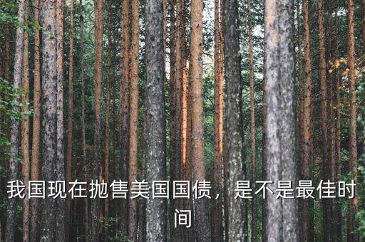 我國現(xiàn)在拋售美國國債，是不是最佳時間