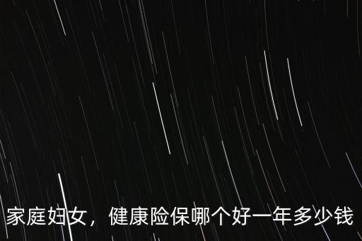 家庭婦女，健康險保哪個好一年多少錢