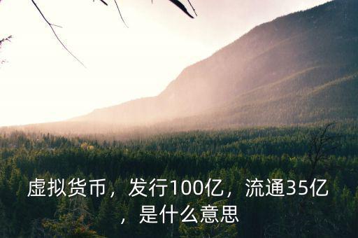 虛擬貨幣，發(fā)行100億，流通35億，是什么意思
