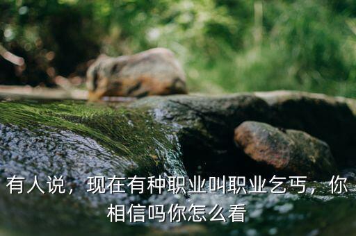 有人說(shuō)，現(xiàn)在有種職業(yè)叫職業(yè)乞丐，你相信嗎你怎么看