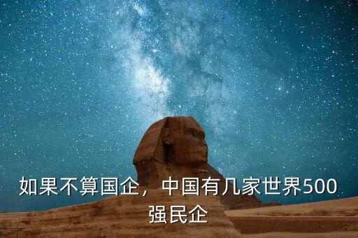 如果不算國企，中國有幾家世界500強民企