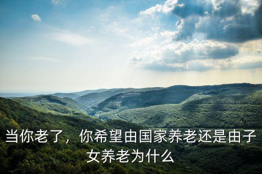 當(dāng)你老了，你希望由國(guó)家養(yǎng)老還是由子女養(yǎng)老為什么