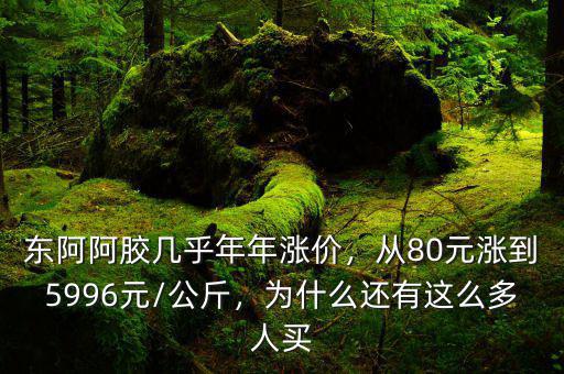 東阿阿膠幾乎年年漲價(jià)，從80元漲到5996元/公斤，為什么還有這么多人買