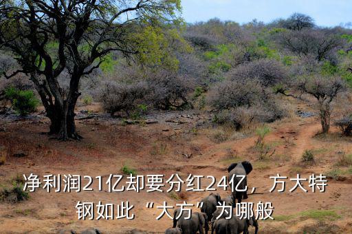 凈利潤(rùn)21億卻要分紅24億，方大特鋼如此“大方”為哪般
