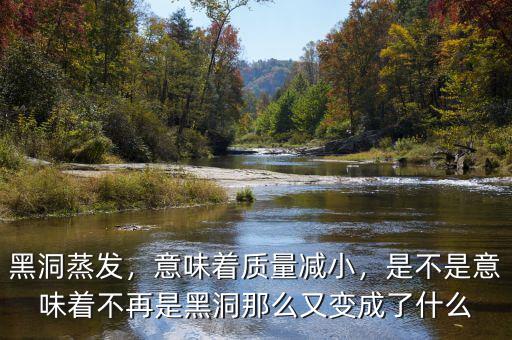 黑洞蒸發(fā)，意味著質(zhì)量減小，是不是意味著不再是黑洞那么又變成了什么