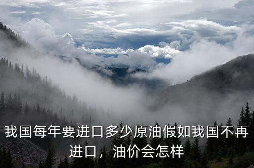 我國每年要進口多少原油假如我國不再進口，油價會怎樣