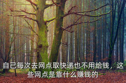 自己每次去網(wǎng)點(diǎn)取快遞也不用給錢，這些網(wǎng)點(diǎn)是靠什么賺錢的