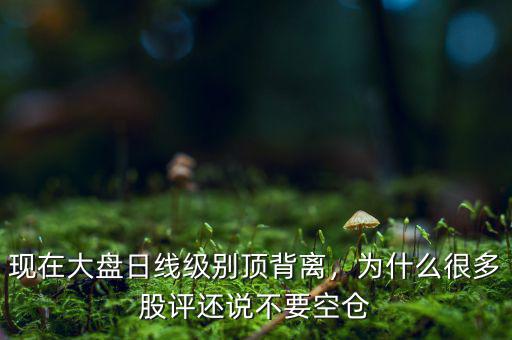 現(xiàn)在大盤日線級別頂背離，為什么很多股評還說不要空倉