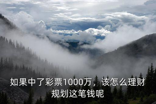 如果中了彩票1000萬，該怎么理財規(guī)劃這筆錢呢