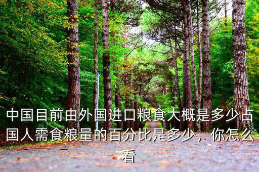中國目前由外國進口糧食大概是多少占國人需食糧量的百分比是多少，你怎么看