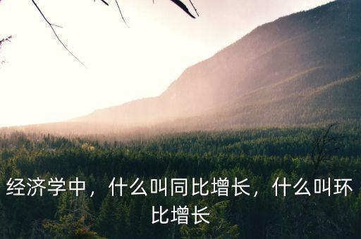 經(jīng)濟學中，什么叫同比增長，什么叫環(huán)比增長