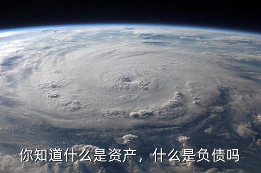 你知道什么是資產(chǎn)，什么是負(fù)債嗎