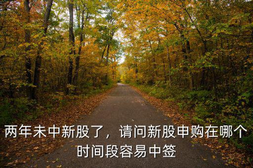 兩年未中新股了，請問新股申購在哪個時間段容易中簽
