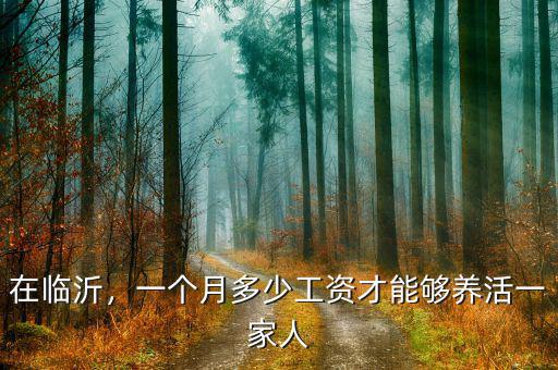 在臨沂，一個(gè)月多少工資才能夠養(yǎng)活一家人