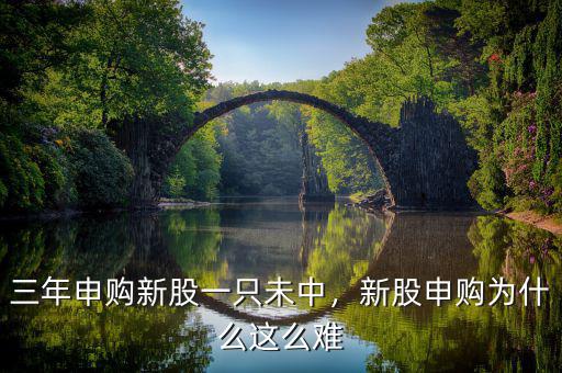 三年申購(gòu)新股一只未中，新股申購(gòu)為什么這么難