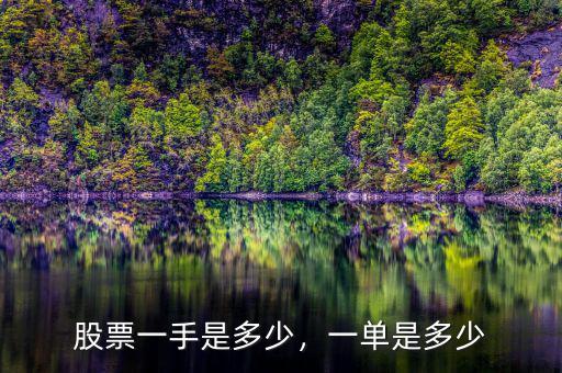 股票一手是多少，一單是多少