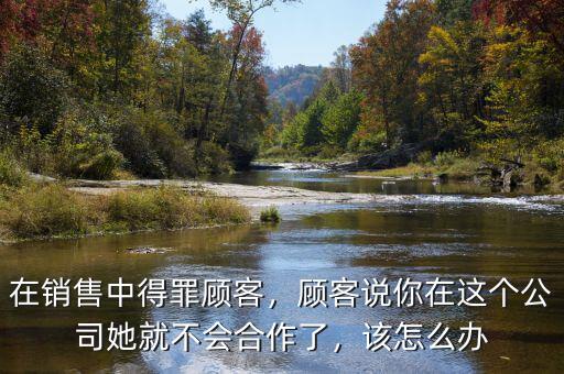 在銷售中得罪顧客，顧客說(shuō)你在這個(gè)公司她就不會(huì)合作了，該怎么辦