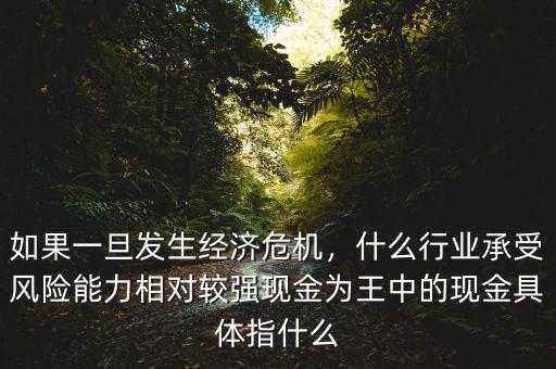 如果一旦發(fā)生經(jīng)濟(jì)危機(jī)，什么行業(yè)承受風(fēng)險(xiǎn)能力相對(duì)較強(qiáng)現(xiàn)金為王中的現(xiàn)金具體指什么