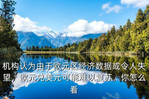 機構認為由于歐元區(qū)經濟數據或令人失望，歐元兌美元可能難以復蘇，你怎么看
