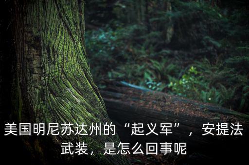 美國(guó)明尼蘇達(dá)州的“起義軍”，安提法武裝，是怎么回事呢