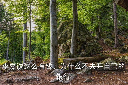 李嘉誠(chéng)這么有錢，為什么不去開(kāi)自己的銀行