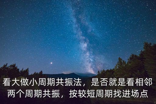 看大做小周期共振法，是否就是看相鄰兩個(gè)周期共振，按較短周期找進(jìn)場(chǎng)點(diǎn)