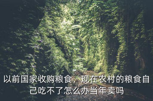 以前國(guó)家收購(gòu)糧食，現(xiàn)在農(nóng)村的糧食自己吃不了怎么辦當(dāng)年賣嗎