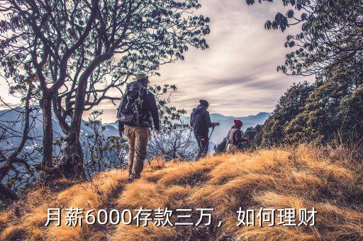 月薪6000存款三萬，如何理財