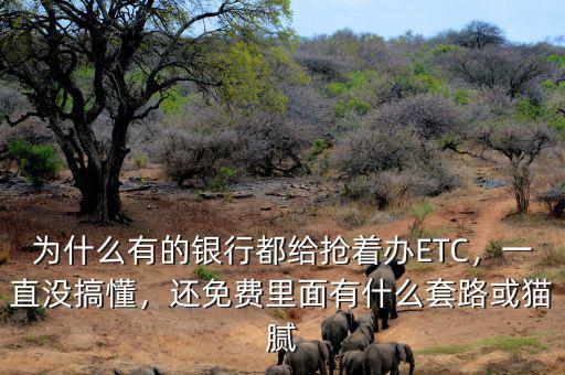 為什么有的銀行都給搶著辦ETC，一直沒搞懂，還免費里面有什么套路或貓膩