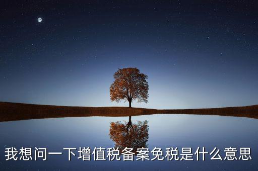 增值稅網(wǎng)上備案是什么意思，公司剛成立請問到稅務(wù)局備案是什么意思