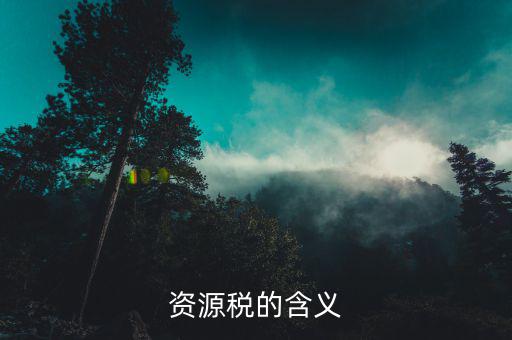 資源稅乙種證明有效期什么意思，資源稅的含義
