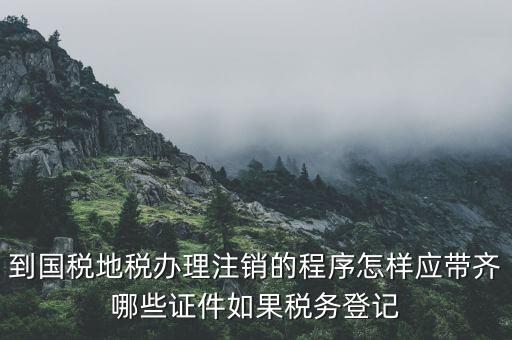 注銷地稅需要帶什么手續(xù)，公司注銷去地稅要帶什么材料