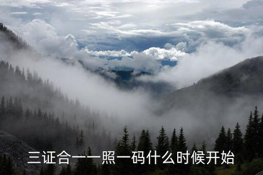 三證合一到什么時(shí)候，三證合一一照一碼什么時(shí)候開始