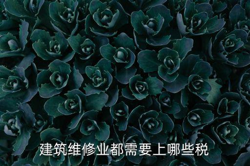 房屋修理交什么稅，維修費(fèi)交什么稅
