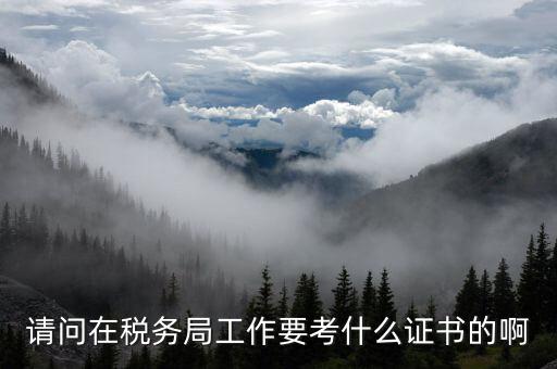 地稅局上班要什么證書，請問在稅務(wù)局工作要考什么證書的啊